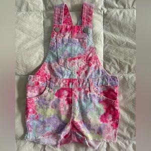 Girls Tie‎ Dye Paisley Twill Shortalls